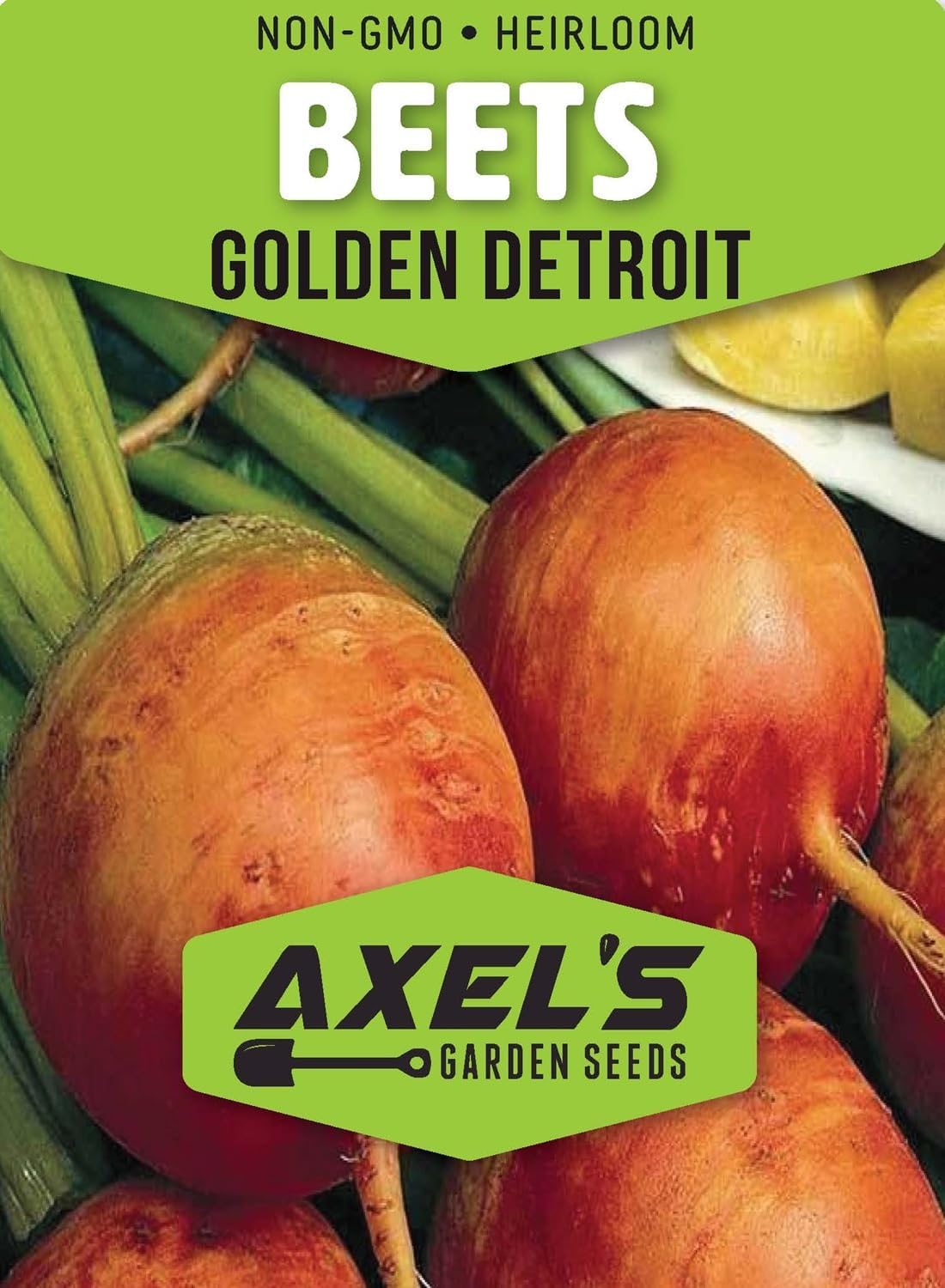 Golden Detroit Beet Seeds for Planting – Plant & Grow Heirloom Golden Detroit Beets in Home Outdoor Vegetable Garden, Beta vulgaris – 5 Packets