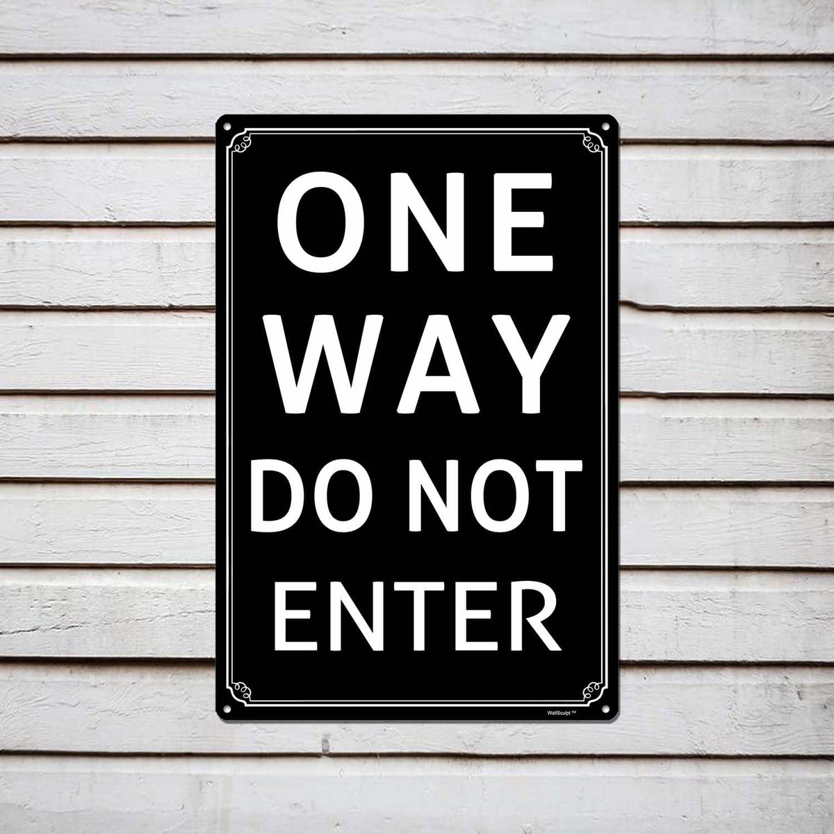 8x12" One Way - Do Not Enter Parking Lot Sign - High-Intensity Grade Aluminum, Weatherproof & Fade-Resistant, Ideal for Outdoor & Indoor Use - Curbside Sign