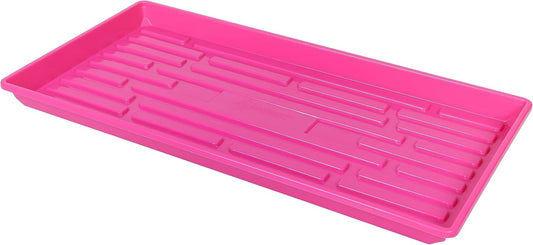 SUNPACK 10" x 20" Heavy Duty Shallow Plastic Seed Starting Tray, Magenta, 1" (Pack of 30) - No Drainage Holes, Perfect for Greenhouses or Indoor Gardening
