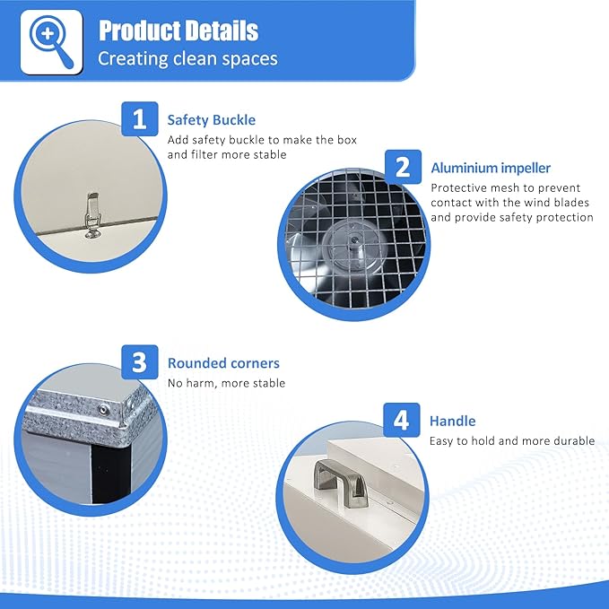 HEPA H14-Filter Laminar Flow Hood Updated FanFilter Unit(Include HEPA Filter)100/ISO Class 5 Cleanroom/Laboratory/Cleanroom/Mushroom Room, Laminar Air Flow Hood(46.2"x22.6"110V,Dual machine)