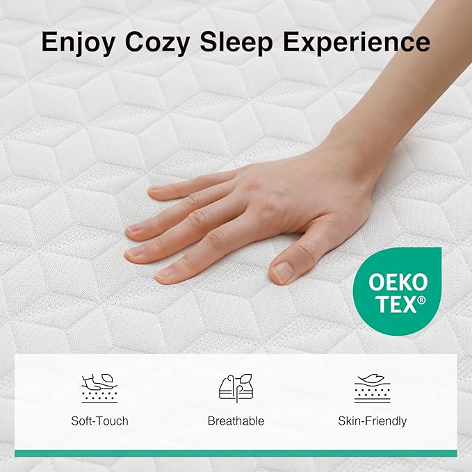 Novilla 12 Inch Mattress Queen Size, Queen Mattresses in a Box with Memory Comfort Foam & High-Density Support Foam for Refreshed Sleep & Pressure Relief with Edge Support Medium Firm