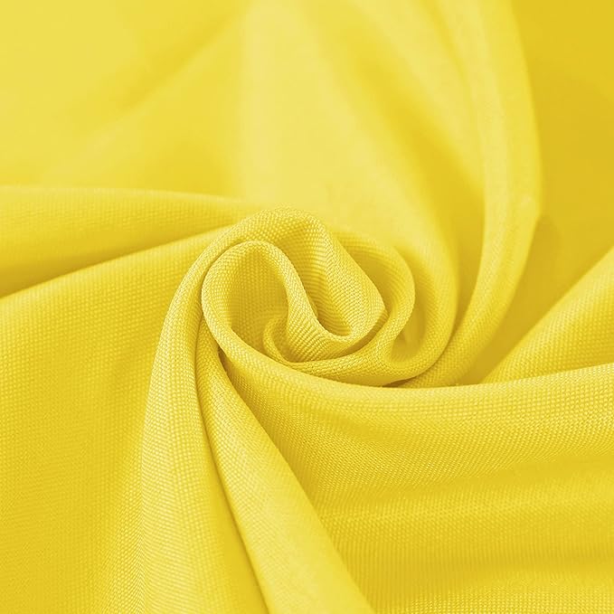 90 inch Round Tablecloth Washable Polyester Table Cloth Decorative Table Cover for Wedding Party Dining Banquet(90 inch, Yellow)