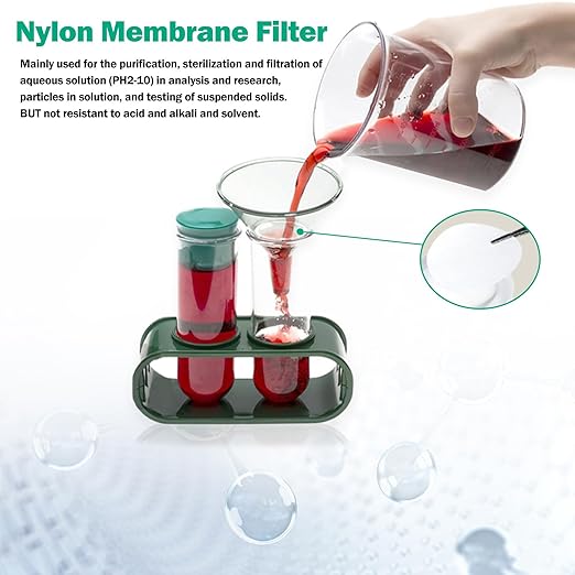Xin Tester 100 Pieces Nylon Disc Membrane Filters, 50 mm Diameter, 1µm Pore Size