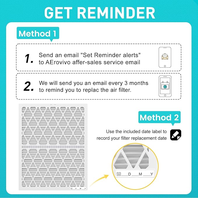 14x20x1 Refillable Air Filter Kit, MERV 8, 1 Reusable Foldable Frame & 6 Refills, Fits Most AC HVAC Furnace Devices, Actual Size 13.75x19.75x0.75in