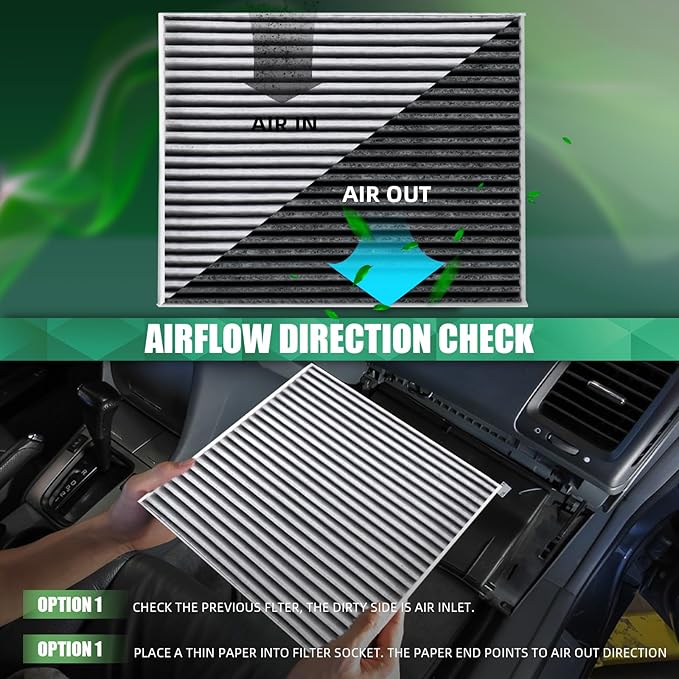 CF12157 Cabin Air Filter With Activated Carbon Compatible with Camry, RAV4, Corolla, RX350, Prius, C-HR, ES350, Avalon, CX-9, ES300h, RX450h, highlander Cabin Filter
