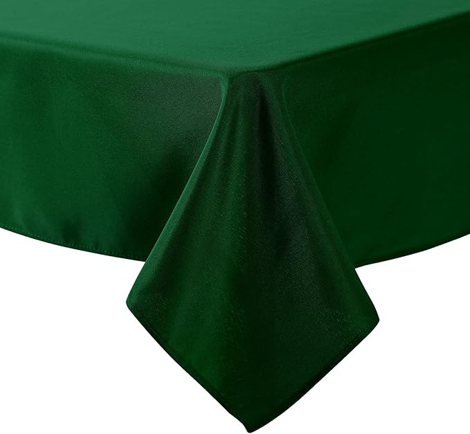 Cupuamon Square Tablecloth 52x52 inch Washable Polyester Fabric Table Cloth for Wedding Party Dining Banquet Decoration(52x52,Hunter)