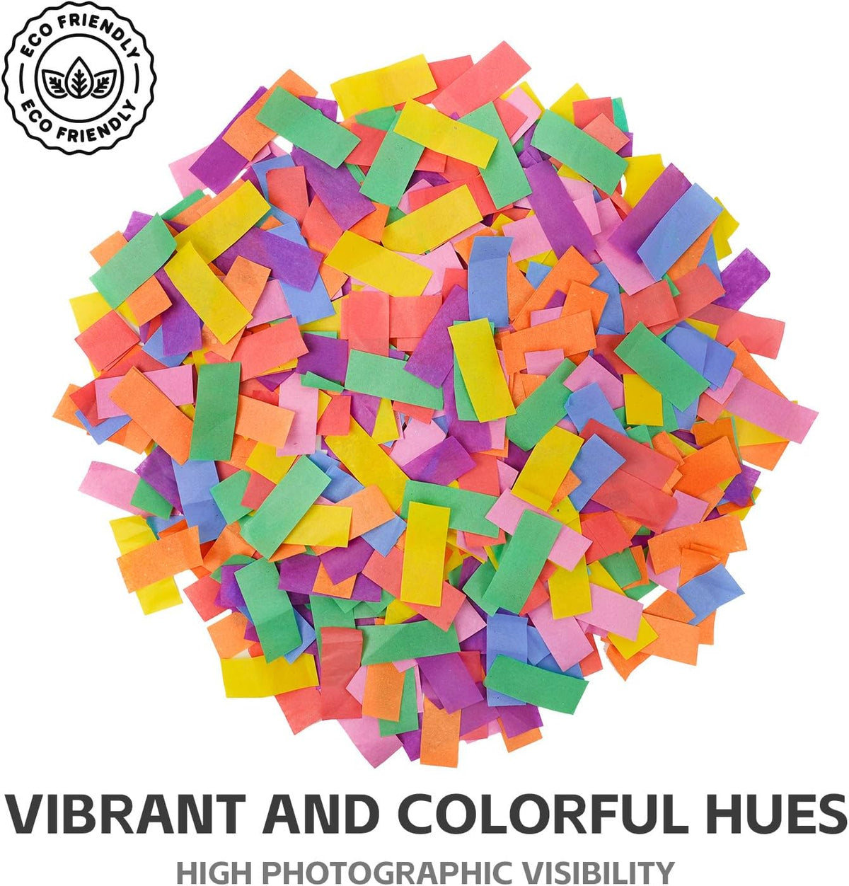 12in Confetti Cannons 6pk,LUMAFIZZ Multicolo Eco-Friendly Confetti Poppers | for Party,Birthday,Christmas Eve,Wedding,New Year Celebration