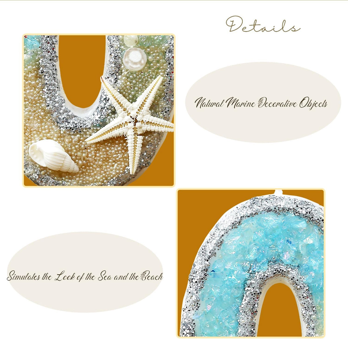 3rd Birthday Candle for Cake, Beach Starfish Sequins Candles, 2.76 inch Cake Topper Decoration for Birthday Party (Number 3)