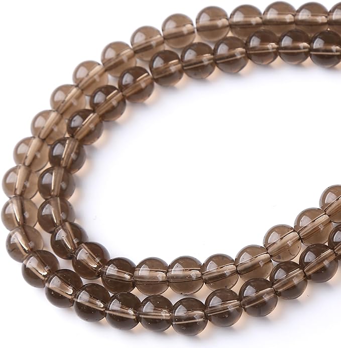 Tawny Glass Stone Beads Gemstone Round Crystal Energy Jade Beads Stone Beads for Jewelry Making DIY Bracelet Necklace Jewelry Making 1 Strand 15.5inch 32PCS 12MM