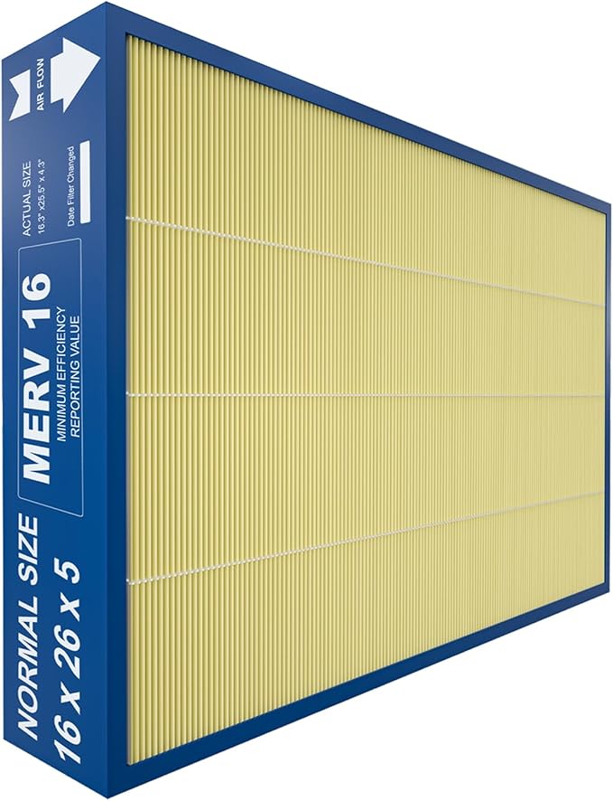 16x26x5 MERV16 Pet Replacement Filter Compatible with Y6605 PureAir PCO3-16-16 Air Purifier(actual size:16.3"" x 25.5"" x 4.3"")