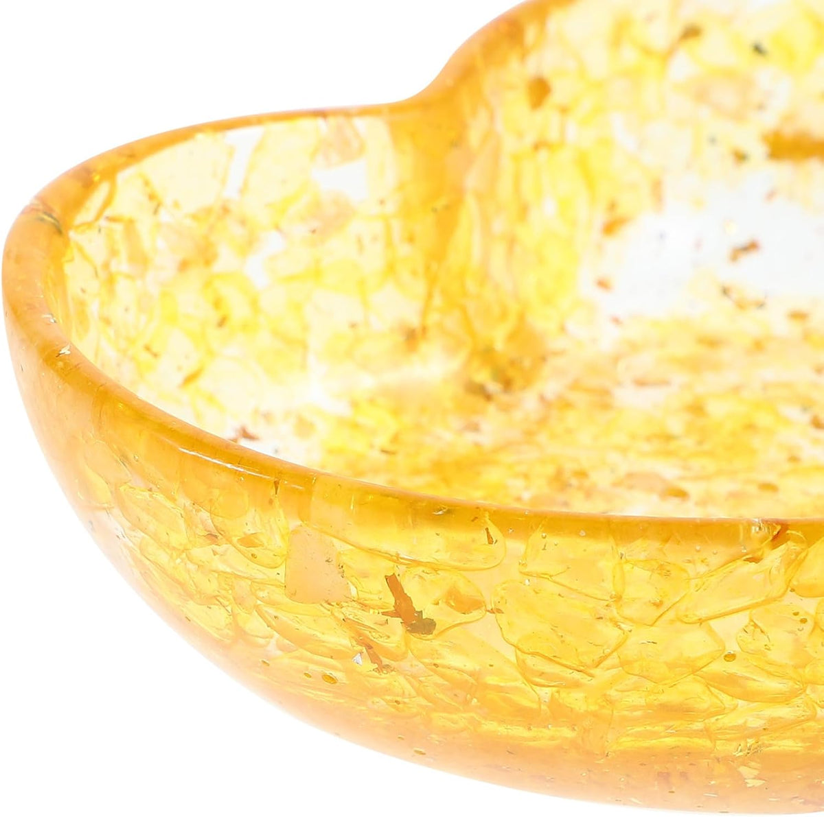 UKCOCO Heart Shaped Resin Candle Holder Crystal Decor Bowl Versatile Candle Cup for Living Room and Bedroom Built to Last Unique Texture