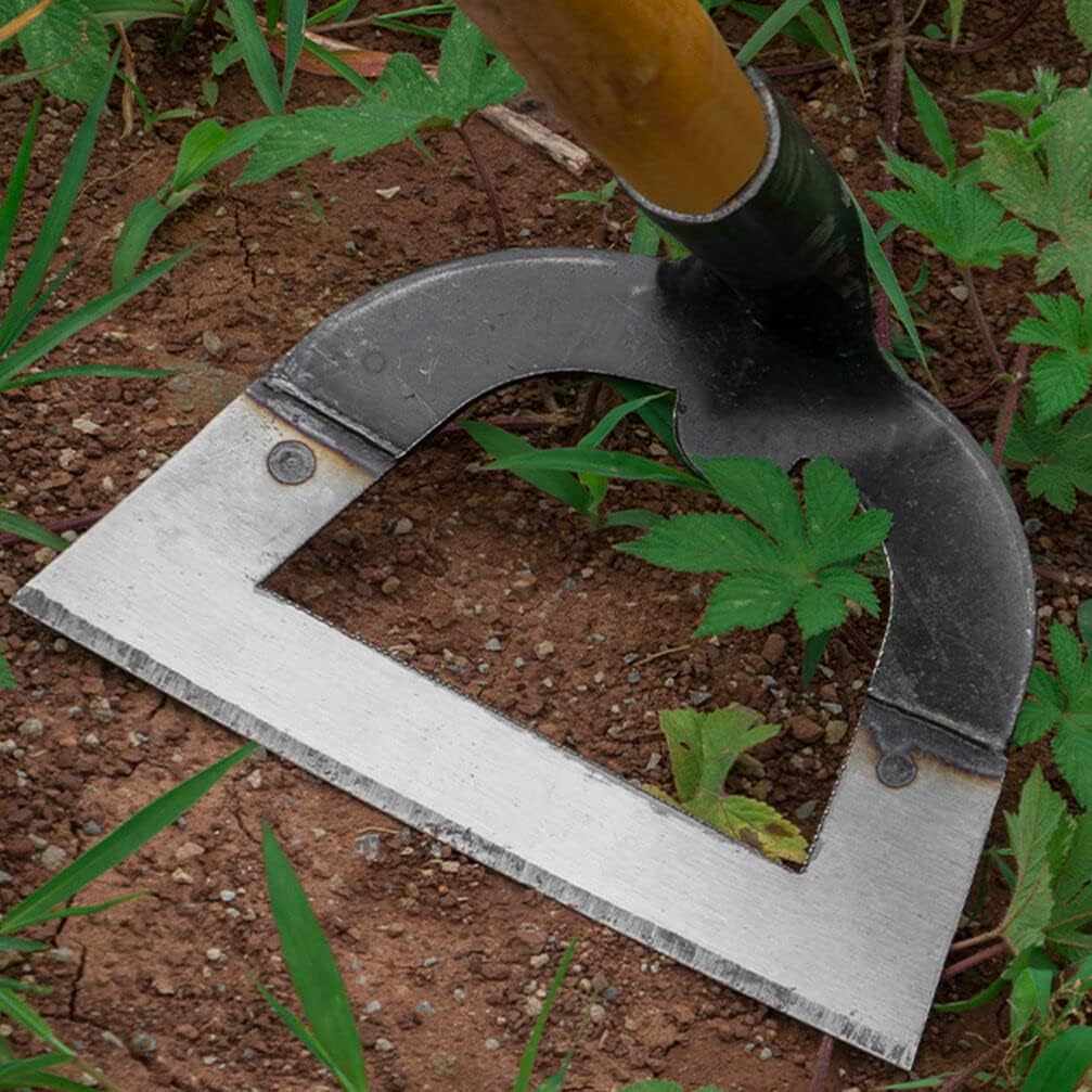 DOITOOL Stainless Steel Garden Hoe Tool Hollow Weeding Cultivator for Soil Loosening Planting and Tillage 8.38X5.51 Inches Durable Gardening Hand Tool