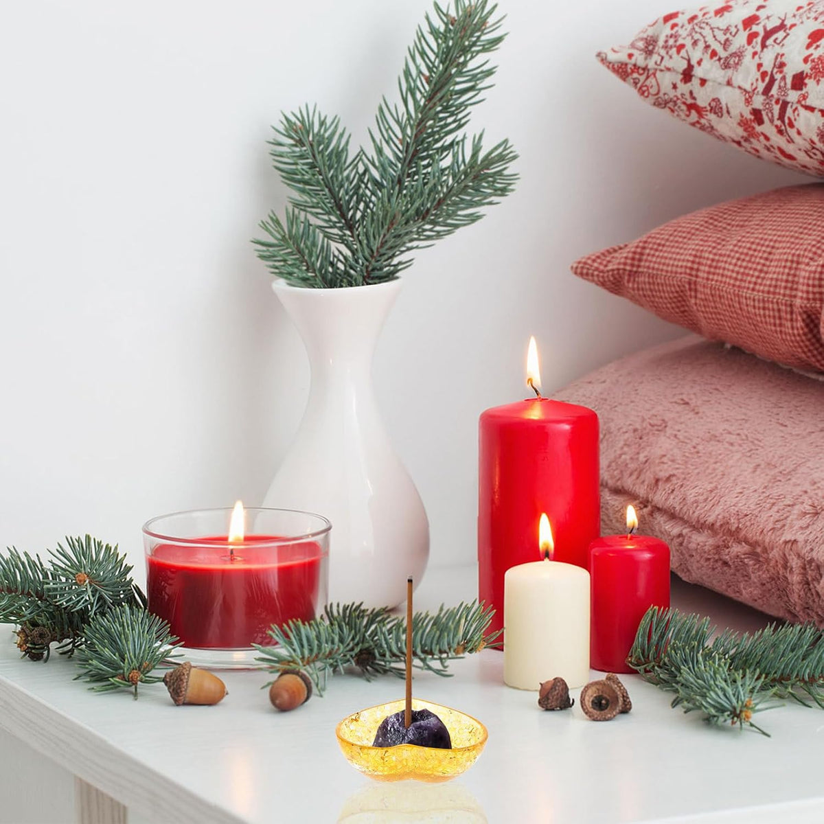 UKCOCO Heart Shaped Resin Candle Holder Crystal Decor Bowl Versatile Candle Cup for Living Room and Bedroom Built to Last Unique Texture