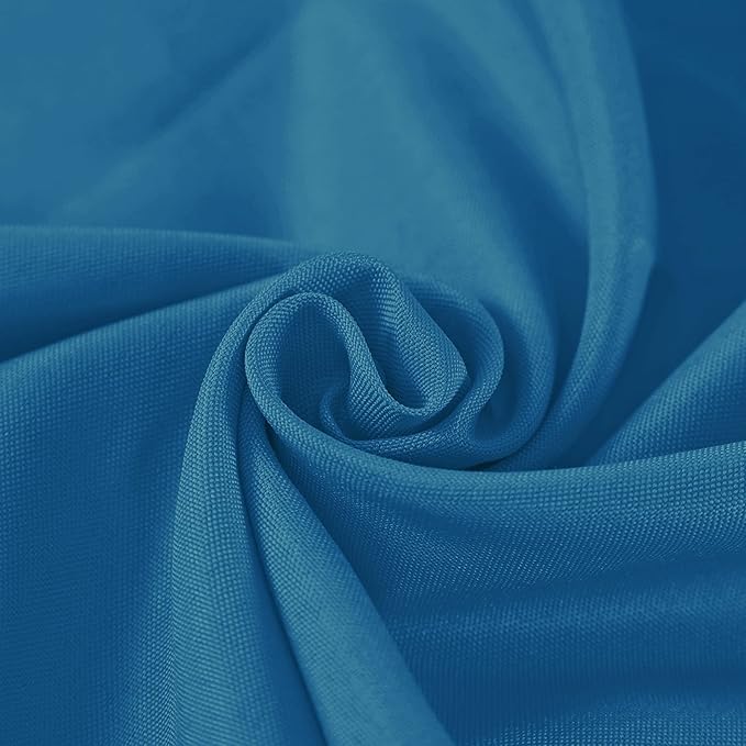 60 inch Round Tablecloth Washable Polyester Table Cloth Decorative Table Cover for Wedding Party Dining Banquet(60 inch,Mediterranean Blue)