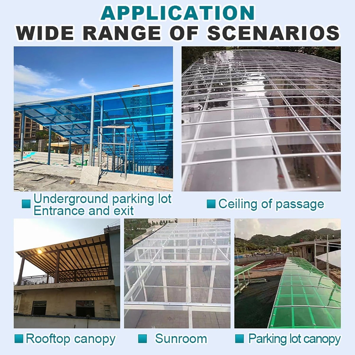 Daylighting Roof Panels Outdoor Sunshade Canopy Panels Greenhouse Panels Not Easy to Deform Easy to Assemble for Outdoor Shed Panels.(Milky White,3.3x13.1ft)