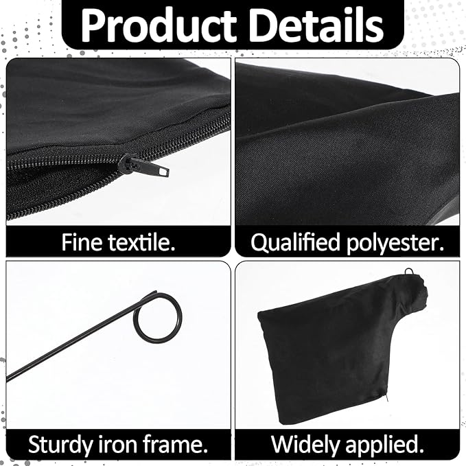 2 PCS Miter Saw Dust Collection Bags, Ymapinc Dust Collector Bags with Zipper and Wired, Adjustable Stand Table Saw Accessories for 225 Model Belt Sander Edge Planer Diagonal Saw