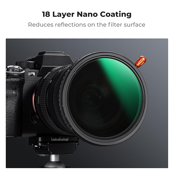 K&F CONCEPT 43mm Black Diffusion Mist Effect 1/4 & Variable ND2-32(1-5 Stops) & Circular Polarizing Filter CPL-in 1 Lens Filter with 18 Multi-Coatings for Camera Lenses (K-Series)