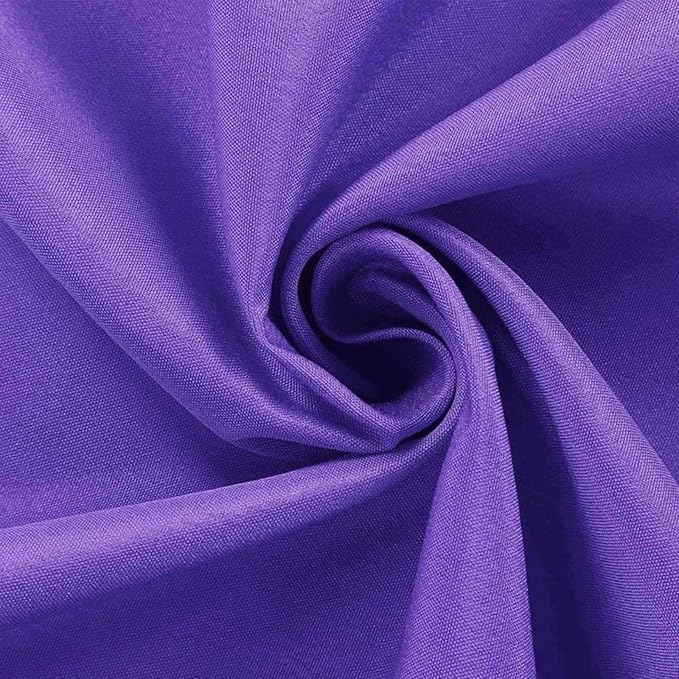 Efavormart Round Tablecloth, 108 Inch Stain & Wrinkle Resistant Washable Table Cloth, Decorative Polyester Fabric Table Cover for Banquet, Wedding, Dining- Purple