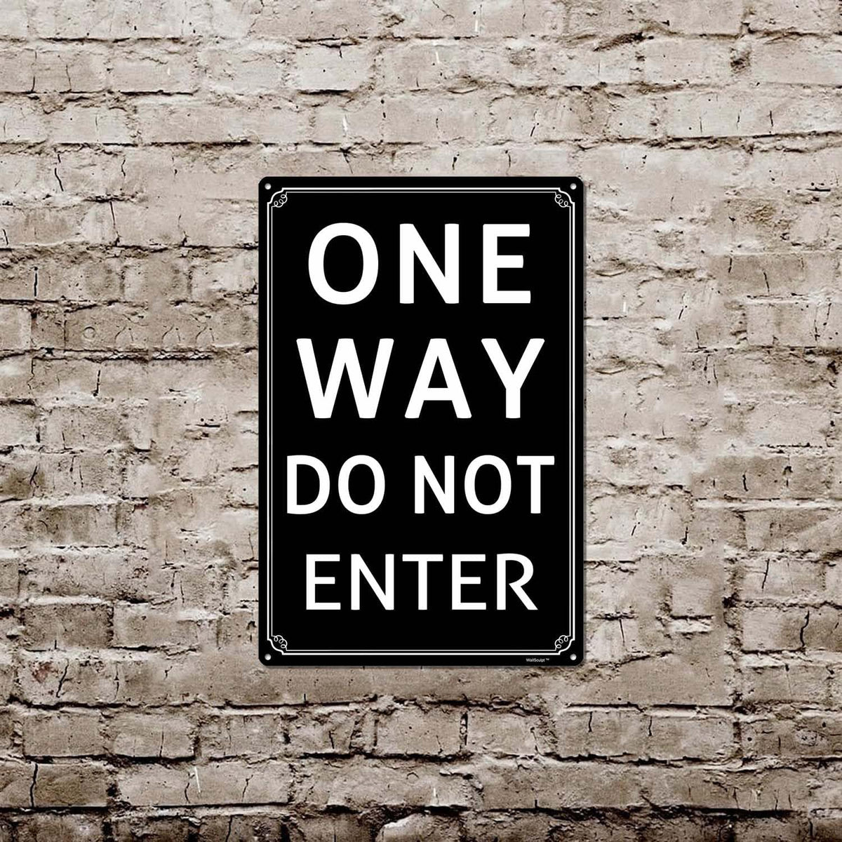 12x16" One Way - Do Not Enter Parking Lot Sign - High-Intensity Grade Aluminum, Weatherproof & Fade-Resistant, Ideal for Outdoor & Indoor Use - Curbside Sign