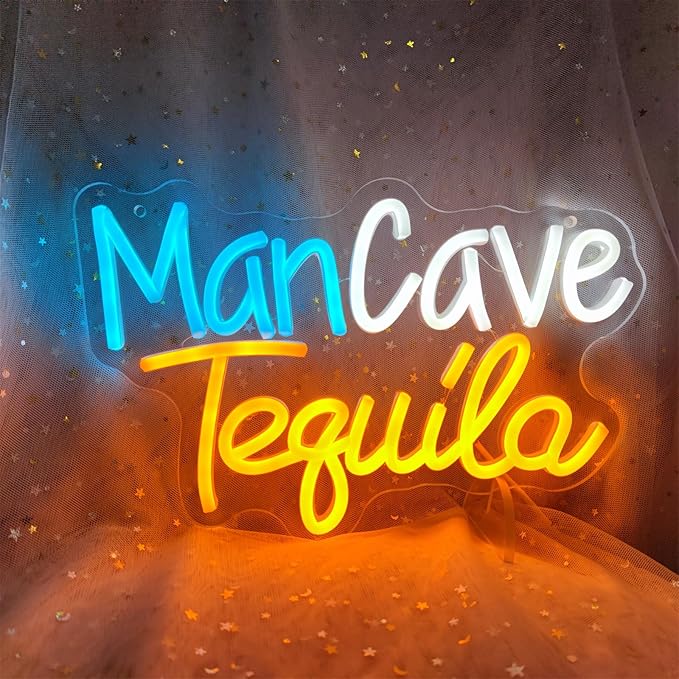 Tequila Neon Signs for Man Cave LED Signs for Man Cave Neon, Bar Sign LED Signs for Room Men Home Beer Bar Bedroom Restaurant Cafe Bistro Club Party Decorations Home Bar Store, 12.5" x 8.2"