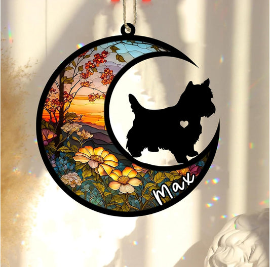 Personalized Dog Memorial, Custom Name Westie Dog Christmas Ornament with Name, Custom Breeds, Pet Loss Light Catcher, Gifts for Lovers Loss of Pet Sympathy on Mothers Day Christmas