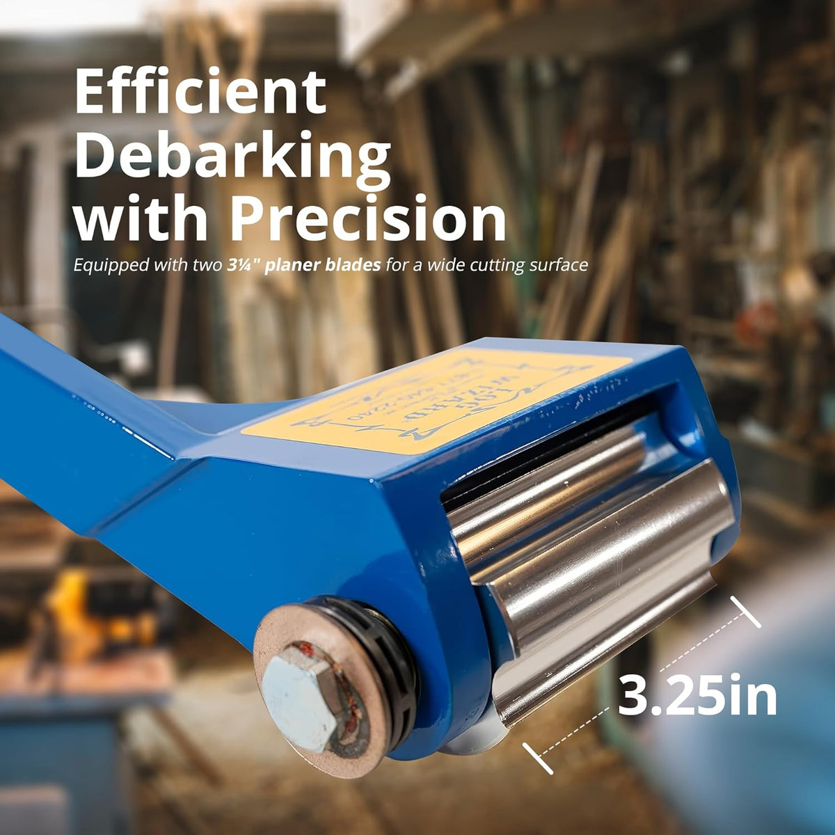 Log Wizard Chainsaw Debarker Tree Bark RemovaL Tool | Universal Debarking Tool for Logs with Case