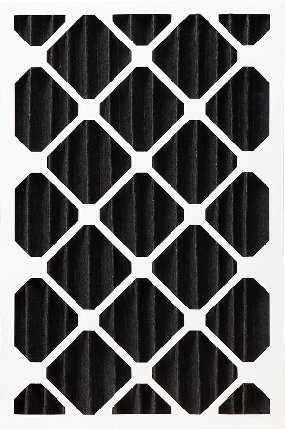 Nordic Pure 20x25x4 (Actual Size: 19 1/2 x 24 1/2 x 3 5/8) Pure Carbon Pleated Odor Reduction Merv 8 Furnace Filters 2 Pack