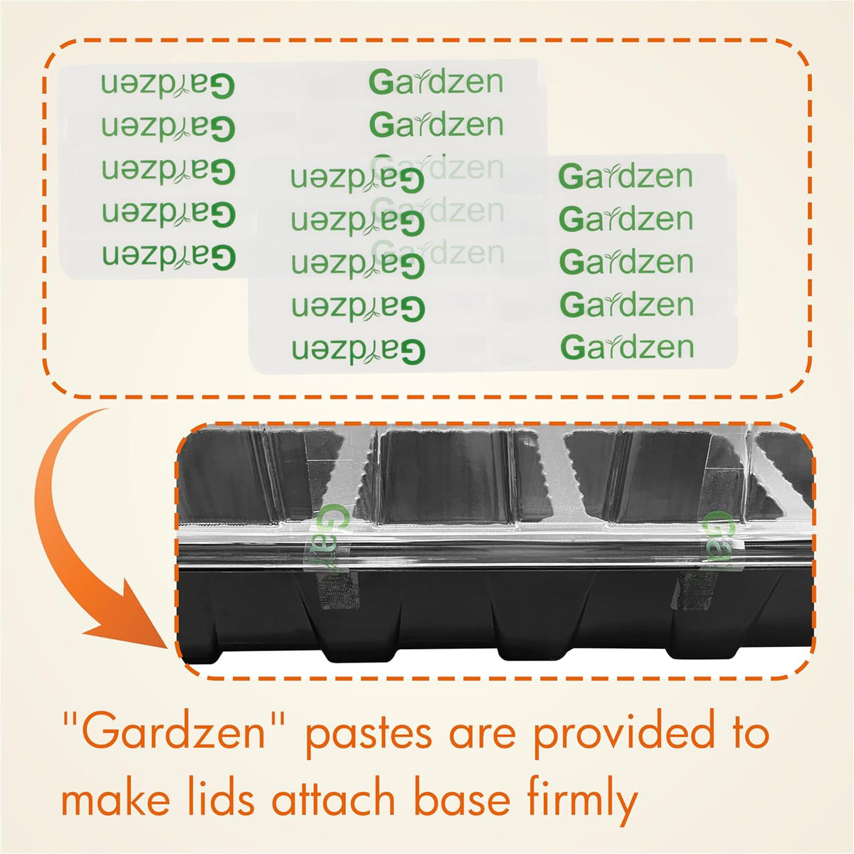 Gardzen 5-Pack Seed Starter Kits, Reusable Plant Germination Trays with Total 75-Cell, Seed Starter Tray with Humidity Vented Domes and Bases for Starting Vegetable Flower Herb Seeds 15" x 9"