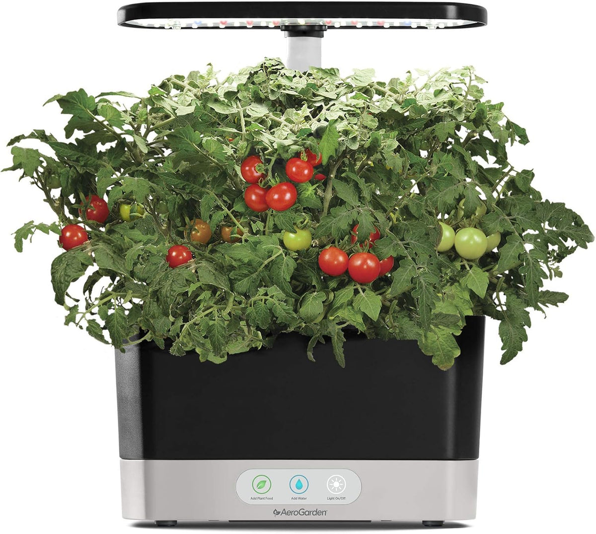 AeroGarden Harvest Indoor Garden Hydroponic System with LED Grow Light and Herb Kit, Holds up to 6 Pods, Black