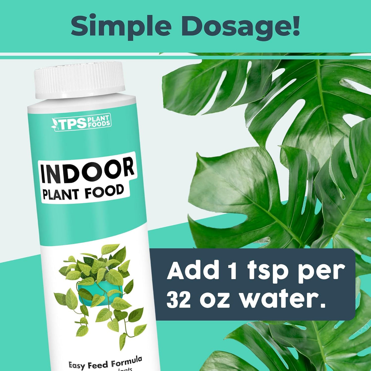 TPS NUTRIENTS Indoor Plant Food for Houseplants, Liquid Fertilizer 8 oz (250mL)