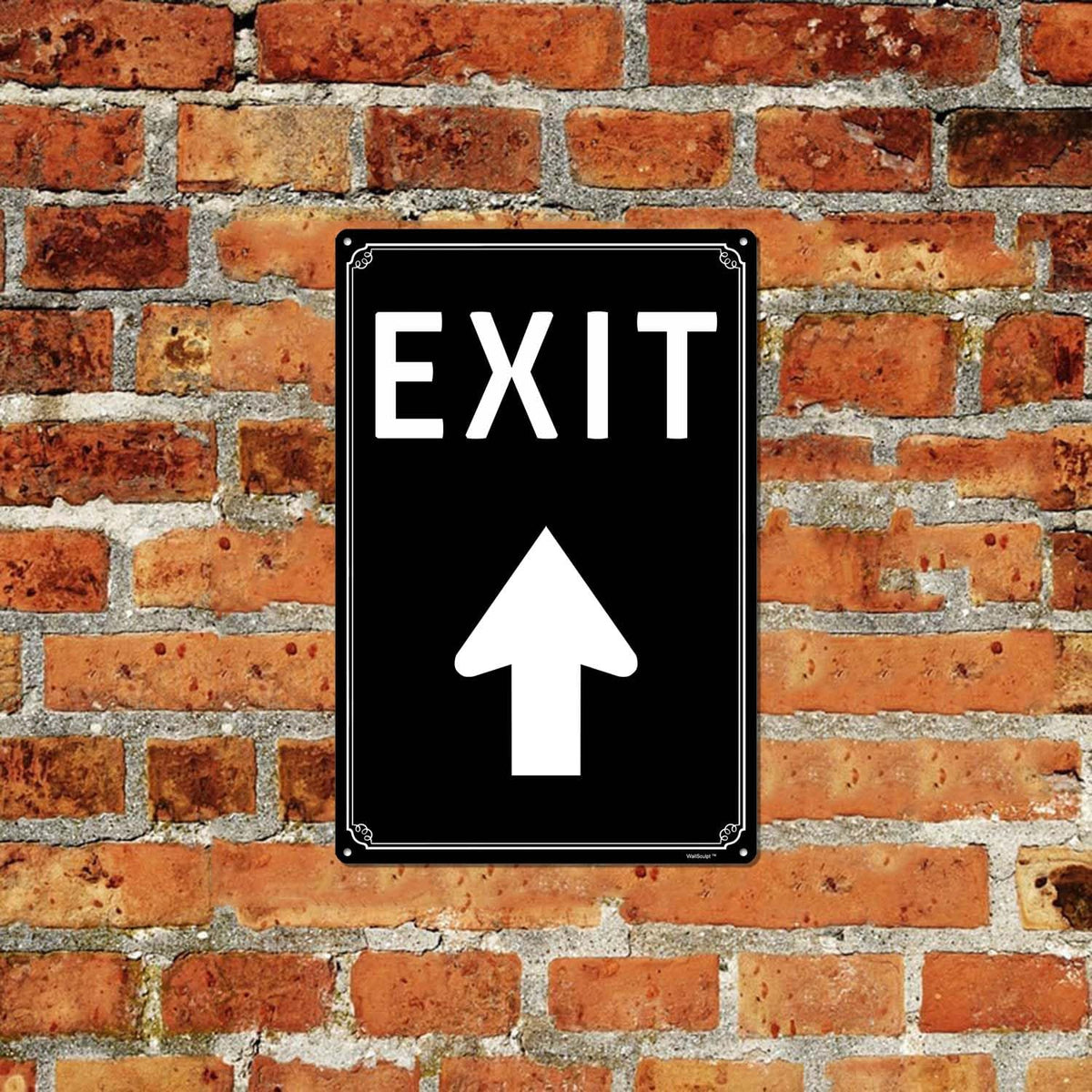 12x16" Exit Sign with Up Arrow - High-Intensity Aluminum Parking Lot Sign, Weatherproof & Fade-Resistant, Ideal for Outdoor & Indoor Use - Curbside Sign