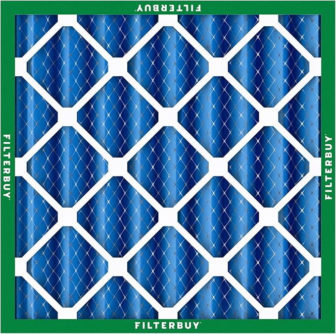 Filterbuy 14x14x4 Air Filter MERV 13 Optimal Smoke & Allergy Defense (4-Pack), Electrostatic Pleated HVAC AC Furnace Filters Replacement, Made in USA (Actual Size: 13.50 x 13.50 x 3.63)