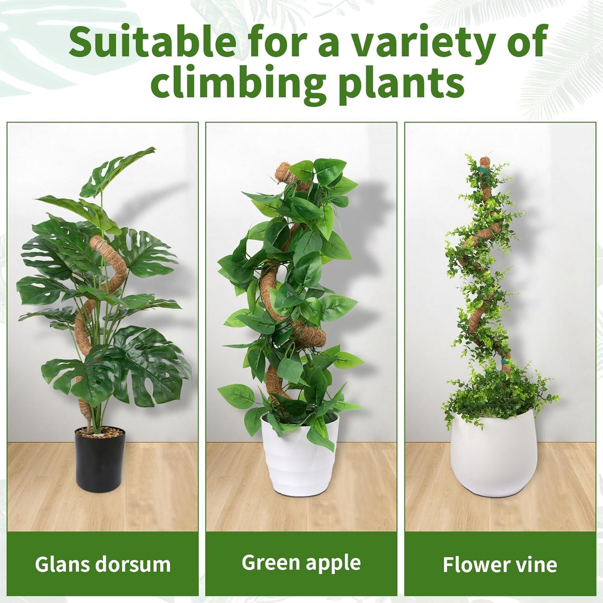 2 Pack Moss Pole, LveSunny 29 Inch Bendable Moss Pole Monstera Plant Support, More Flexible and Corrosion-Resistant Monstera Plant Support, Suitable for Potted Plants to Grow Upwards