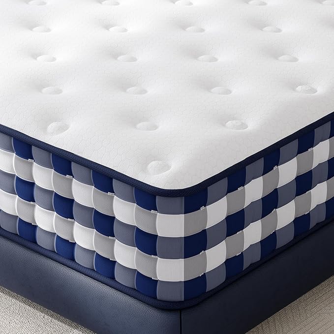 Full Mattress 10 Inch, Memory Foam Mattress with Pocket Spring, Soft & Comfortable Medium Plush, Motion Isolation, Pressure Relief, CertiPUR-US Certified (75"*54"*10")