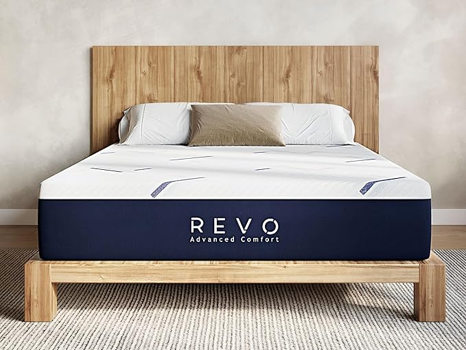 REVO Sleep Gel Memory Foam Mattress, 14-Inch Twin – Cooling Mattress with Gel Foam Comfort, Contouring Support & Pressure Relief – Ideal for Kids, Guests or Small Rooms