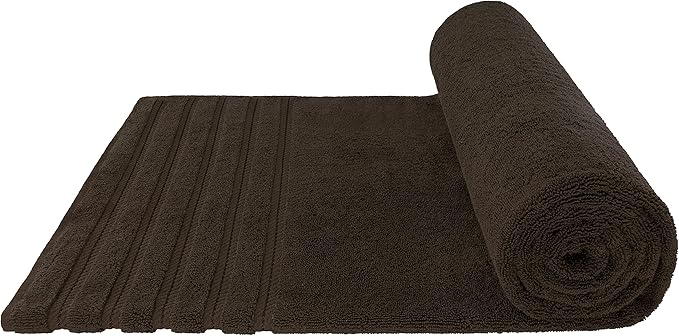 American Soft Linen 35x70 Jumbo Large Bath Towels, 600 GSM 100% Cotton Turkish Bath Sheet, Oversized Luxury Bath Towels for Bathroom Beach and Pool, Brown
