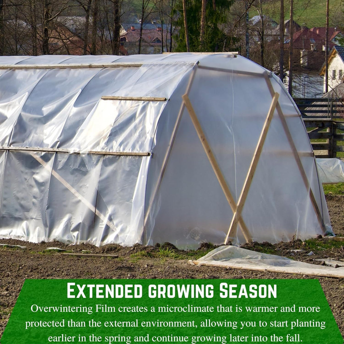 Farm Plastic Supply - 6 Mil White Plastic Sheeting - Overwintering Film, 6 Mil White Plastic Film, Greenhouse Plastic, Durable Plastic Sheeting (40' x 10')