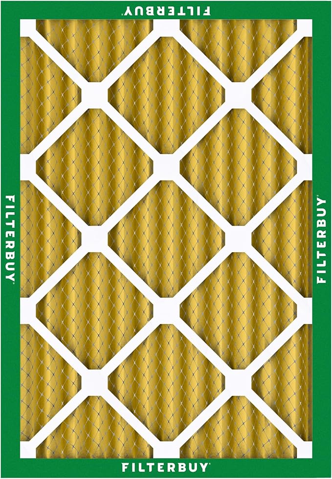 Filterbuy 16x20x2 Air Filter MERV 11 Superior Pet & Allergy Defense (4-Pack), Electrostatic Pleated HVAC AC Furnace Filters Replacement, Made in USA (Actual Size: 15.50 x 19.50 x 1.75)