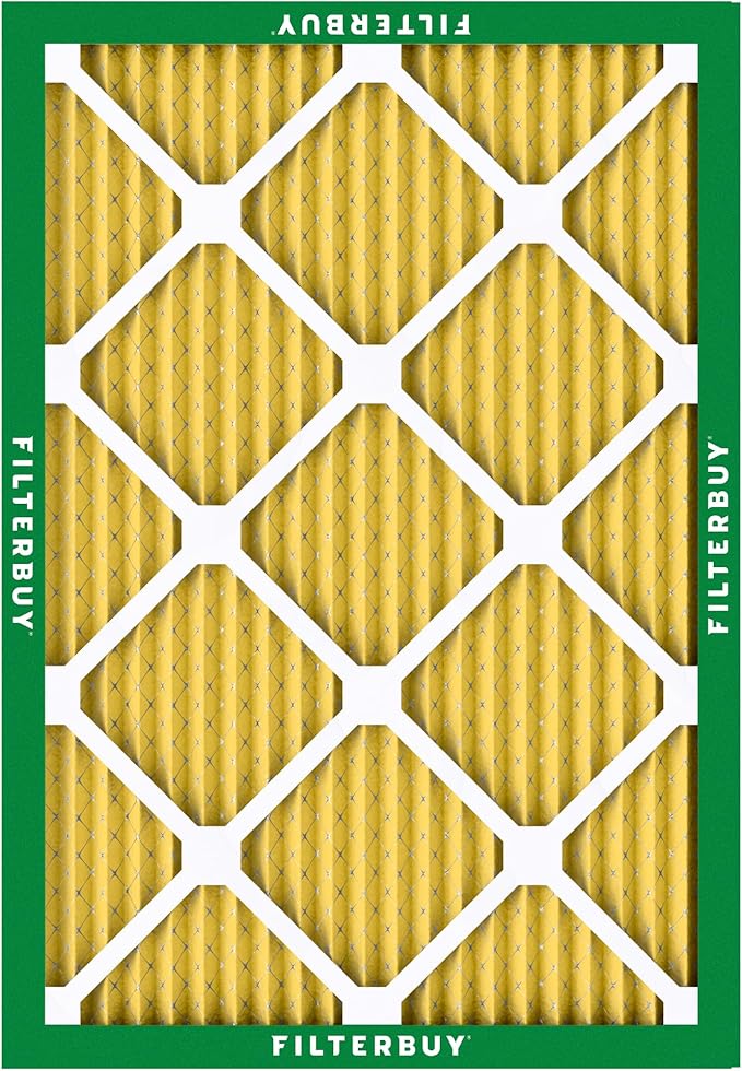Filterbuy 18x25x1 Air Filter MERV 11 Superior Pet & Allergy Defense (4-Pack), Electrostatic Pleated HVAC AC Furnace Filters Replacement, Made in USA (Actual Size: 17.50 x 24.50 x 0.75)