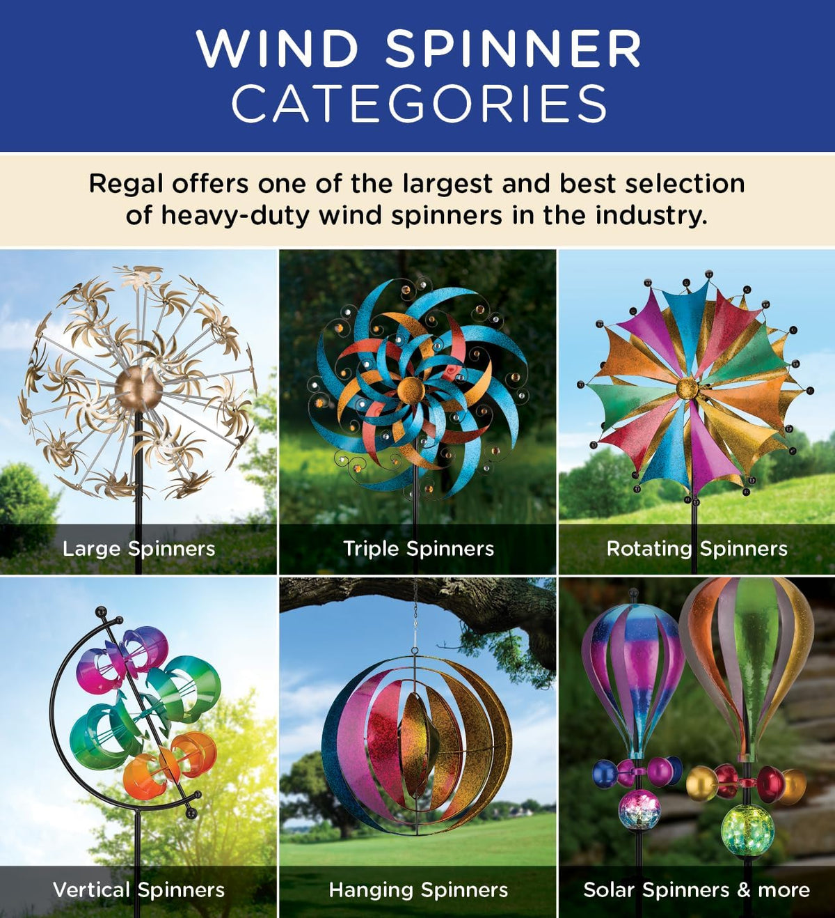 Regal Art & Gift Twister Wind Spinner – Metal Yard Decorations Outdoor | Kinetic Garden Spinner for Lawn, Pathway, or Flower Bed | Weather-Resistant Outdoor Sculpture - 19 Inch