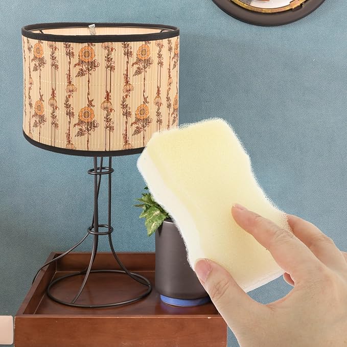 HOMSFOU 15pcs Lampshade Cleaner Sponges Set, Reusable Dry Soot and Dust Removal Fabric Cleaning Pads for Lampshades, Curtains, and Pet Hair, Multipurpose Household Cleaning Tools