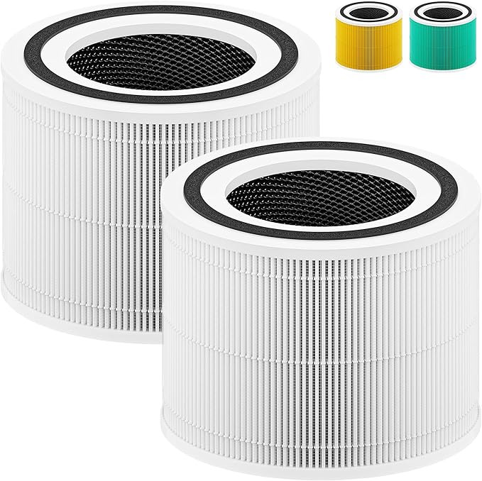 240 Replacement Filter Compatible with Puroair 240 Air Purifier, 3-in-1 True HEPA 14 Filtration with Activated Carbon for 99.97% Air Pollutants, Odor and Smoke, 2 Pack, White