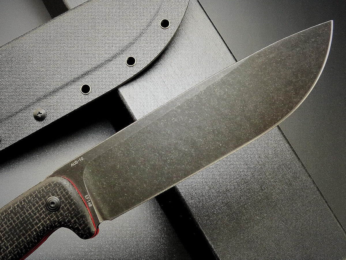 Eafengrow EF148 Fixed Blade Knife AUS-10 Steel Blade Micarta Handle Full Tang EDC Straight Knife for Hunting Camping Bushcraft