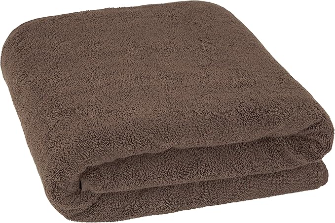 Cotton Paradise 100% Cotton 40x80 Oversized Bath Sheet, Extra Large Turkish Bath Towels for Bathroom, Brown Bathsheet