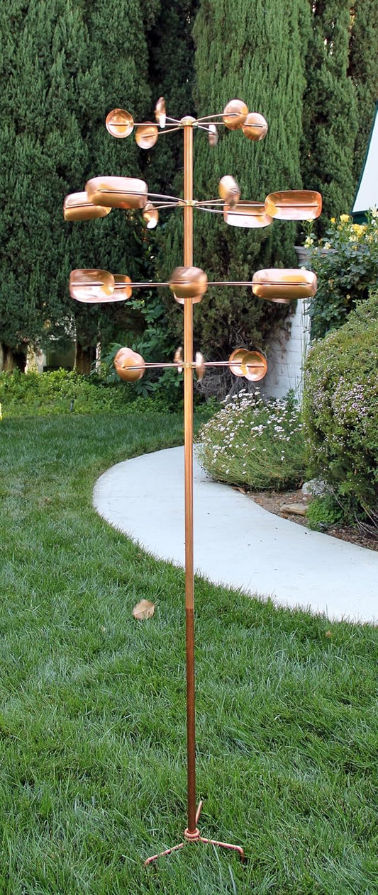 Stanwood Wind Sculpture Kinetic Copper Wind Sculpture - Quaking Aspen