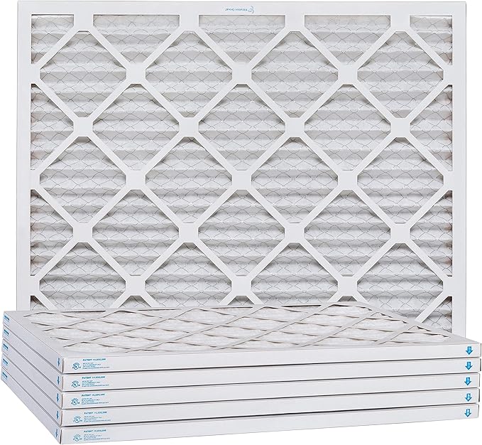 Aerostar 24x30x1 MERV 13, Pleated Air Filter, 23 1/2" x 29 1/2" x 3/4", Box of 6, Made in the USA