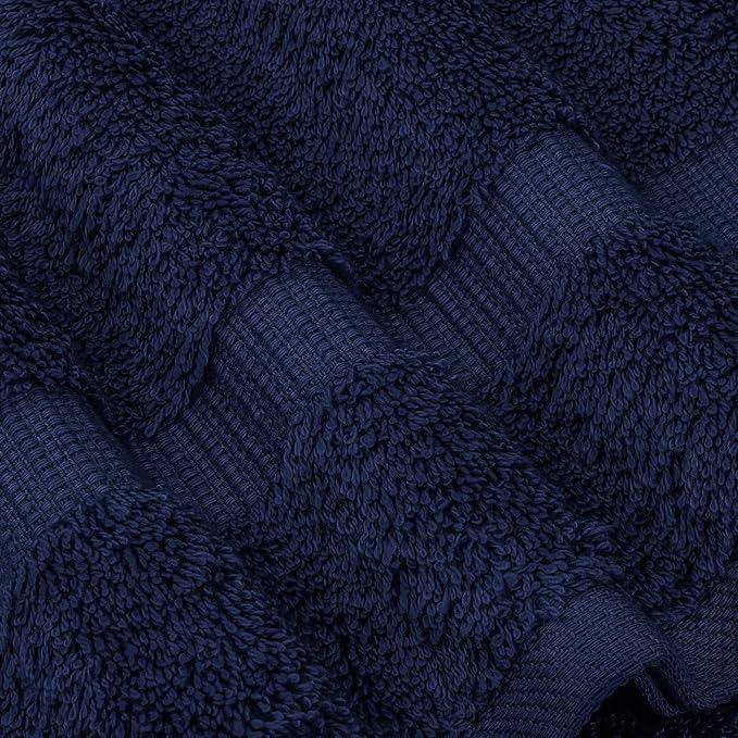 Chakir Turkish Linens | Hotel & Spa Quality 100% Cotton Premium Turkish Towels | Soft & Absorbent (12-Piece Washcloths, Navy)
