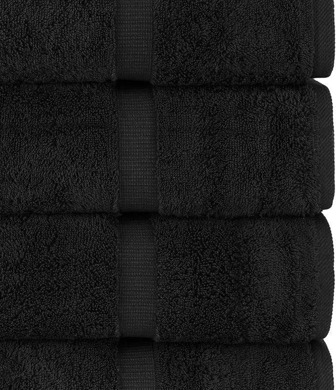 Chakir Turkish Linens, 100% Cotton Premium Quality Turkish Bath Sheets (35''x70'' Large Bath Sheet Towels - Black)