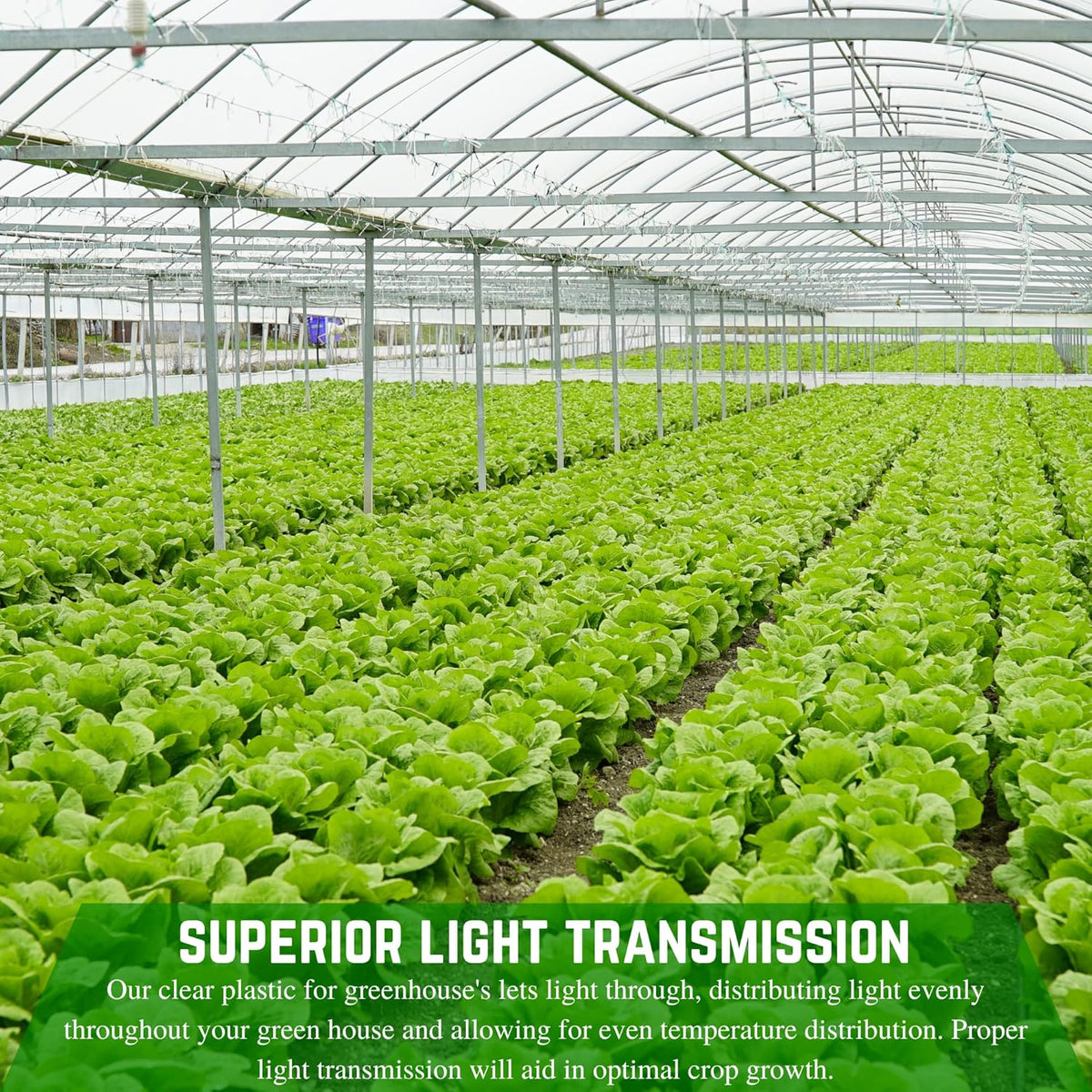 Farm Plastic Supply - String Reinforced 4 Year UV Resistant 10 mil Clear Greenhouse Plastic Sheeting - 4 Year UV Resistant Polyethylene Greenhouse Film, Hoop House Green House Cover (12' x 28')