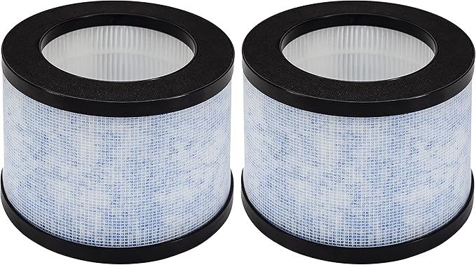 MK01/DH-JH01 True HEPA Replacement Filter, Compatible with AROEVE MK01 & MK06 and Kloudi Air Purifier DH-JH01, Intelabe EPI080/EP1080, and Elechomes EPI081/EP1081 Air Purifier, 2Pack